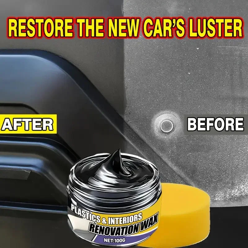 100g car plastic parts repair paste,interior dashboard,leather seat repair wax,anti-aging,tire gloss wax,suitable for car rims