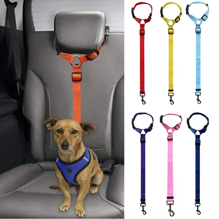 Adjustable Safety Car Seat Belt Harness for Cat and Dog, Universal Practical Puppy Seat - belt Travel Clip Strap Leads