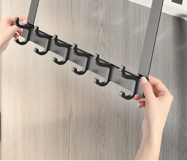 Door Rear Hook Without Hole Drilling Can Be Detached Door Back Coat Rack Bedroom Door Bag Clothes Storage Storage Clothes Hook