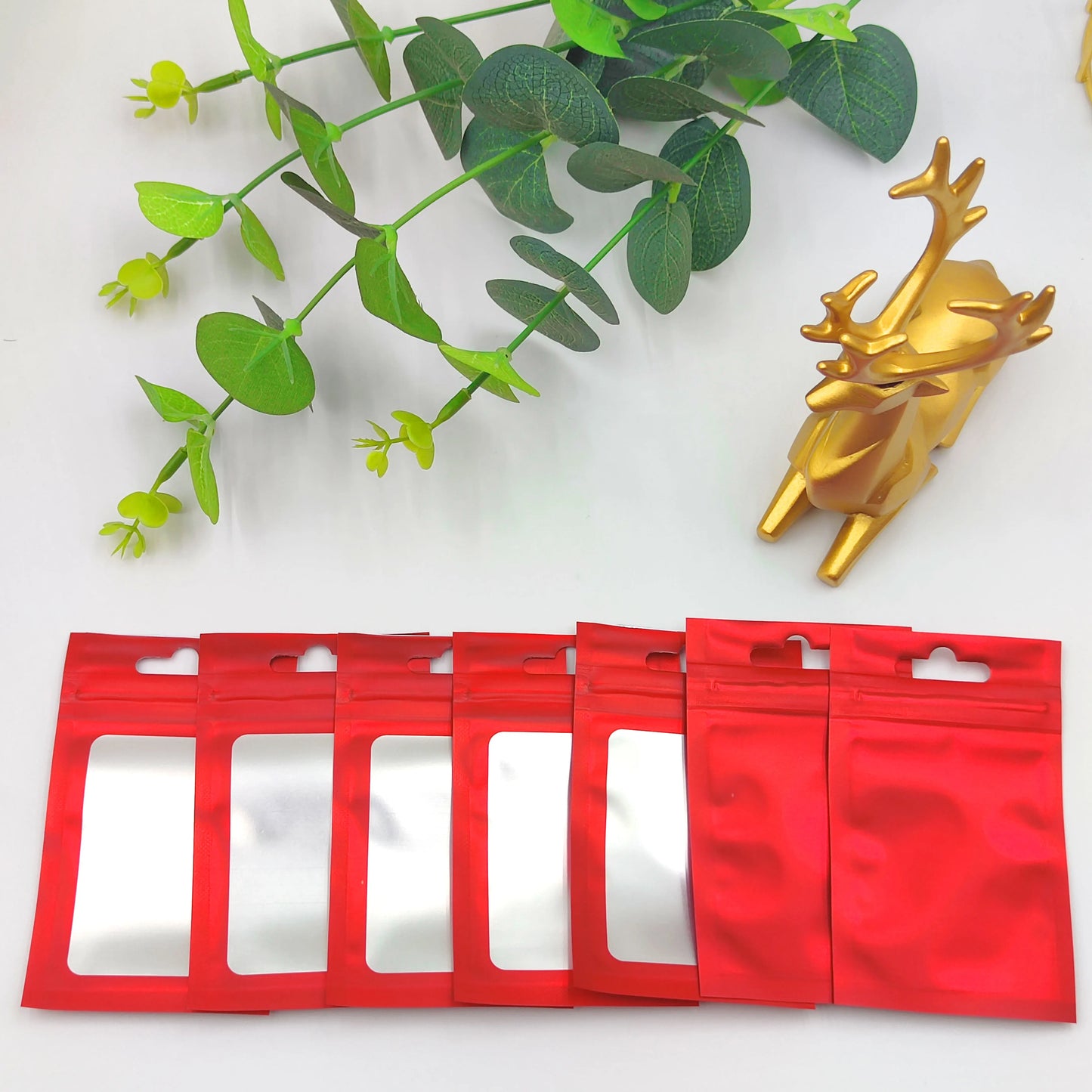 50Pcs Thicken Ziplock Bags Colorful Resealable Zipper Bags Pouch Jewelry Display Electronics Accessories Packaging Storage Bags