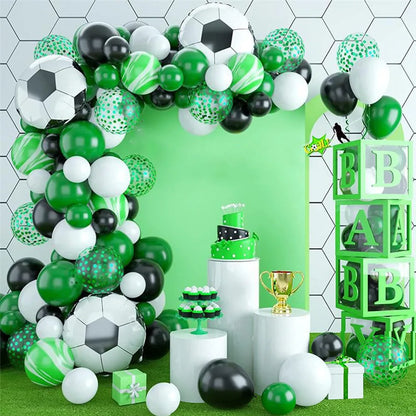 100pcs, Soccer Birthday Party Decoration Balloon Garland Arch Set Sports Theme Party Soccer Party Birthday Party Decoration