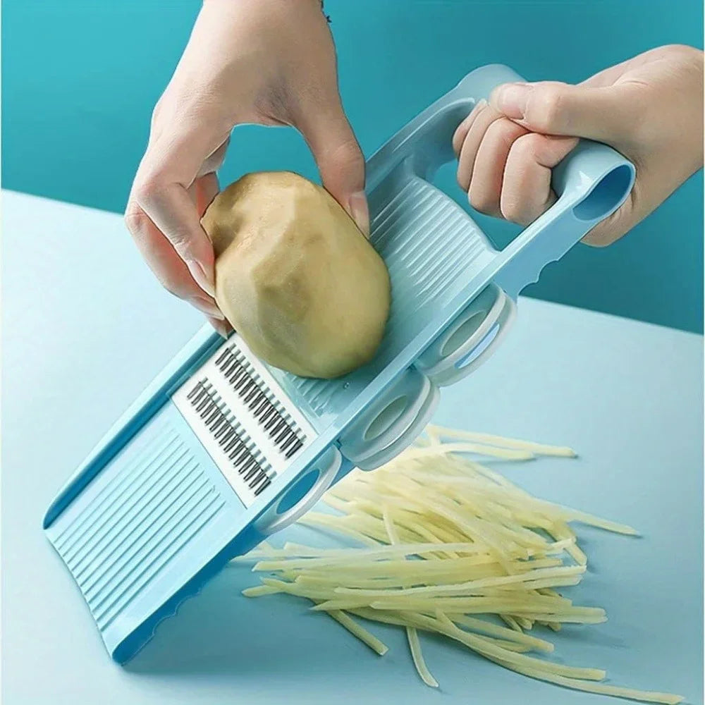 5 in1 Vegetable Fruit Slicer Multifunctional Manual Food Grater Cutter Potato Household Chopper Kitchen Veggie Dicer Gadgets