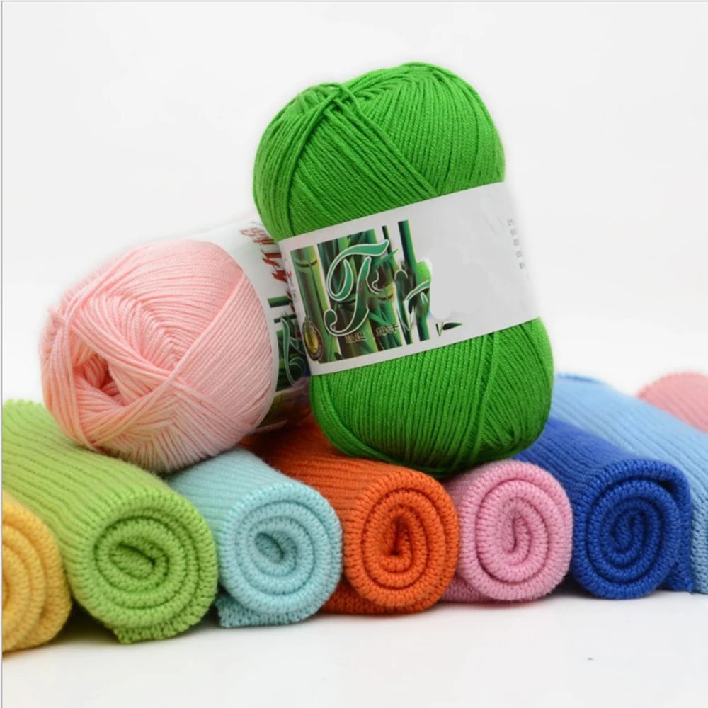 Tiansi Bamboo Cotton Yarn Bamboo Charcoal Cotton Hook Needle Thread Cotton Nitrile Woven Yarn DIY Weaving Material