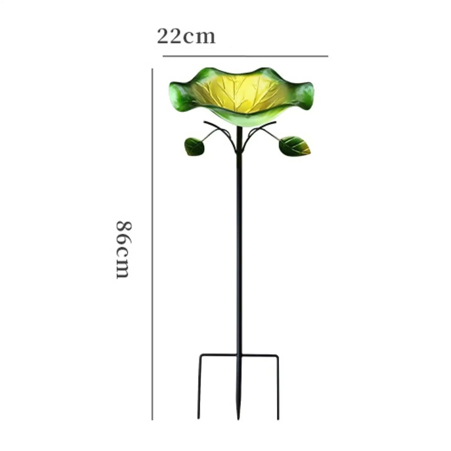 Bird Bath Feeder Bowl 5-Pronged Base Metal Bird Feeder Freestanding Birdbath for Yard Patio Outdoors Garden Iron Pedestal Stake