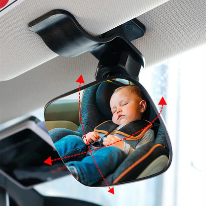 Mini Rear Infant Car Seat, Adjustable Rear Convex Mirror, Child Monitor, In-Car, 2-in-1