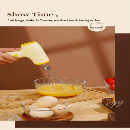 Egg Blender 3-speed High Power Foam Milk beater Double-rod Wireless USB Electric Portable Mixer Eggbeater Manual Milk Frother