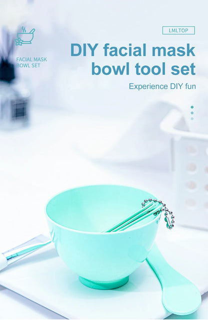 DIY 6 Set Silicone Mask Mud Essential Oil Bowl Skin Care Mud Bowl Spoon Tools Convenient Clean Durable Makeup Portable Skin Care