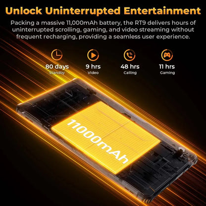 Oukitel RT9 4G Rugged Tablet 10.1" HD Display 24GB RAM 256GB Waterproof Tablet 11000mAh Battery Android 14.0 Tablet PC