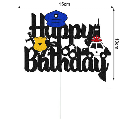 Police Party Birthday Decorations Tableware Police Party Plates Napkins Party Supplies Police Officer Theme Birthday Party Decor