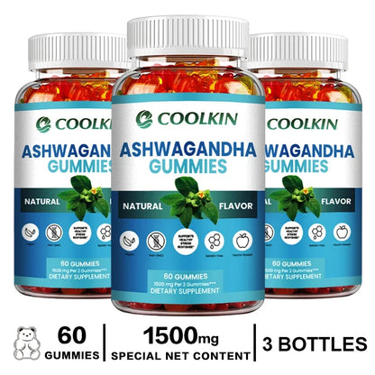 Ashwagandha Gummies - Natural Anxiety Relief, Improves Mood, Helps with Immunity and Thyroid Function, Anti-anxiety