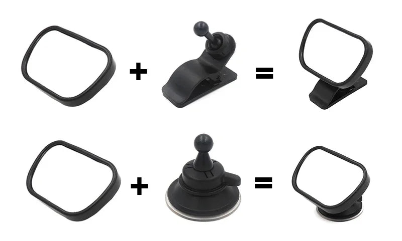 Baby Mirror 2 in 1 Mini Children Rear Convex Mirror Car Back Seat View Adjustable Auto Kids Monitor Car Accessories