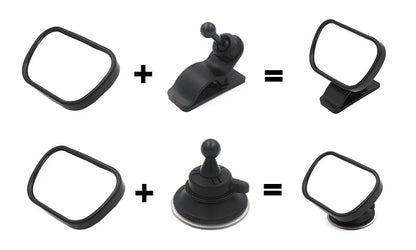 Baby Mirror 2 in 1 Mini Children Rear Convex Mirror Car Back Seat View Adjustable Auto Kids Monitor Car Accessories