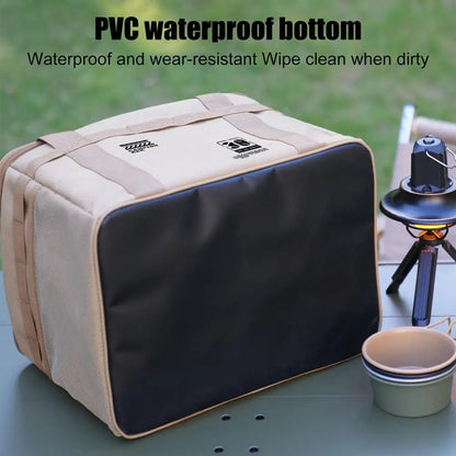 Camp Gear Storage Bag Camping Cookware Organizer Tote Bag 30L Duffel With Ergonomic Handle Waterproof Container For Barbecue