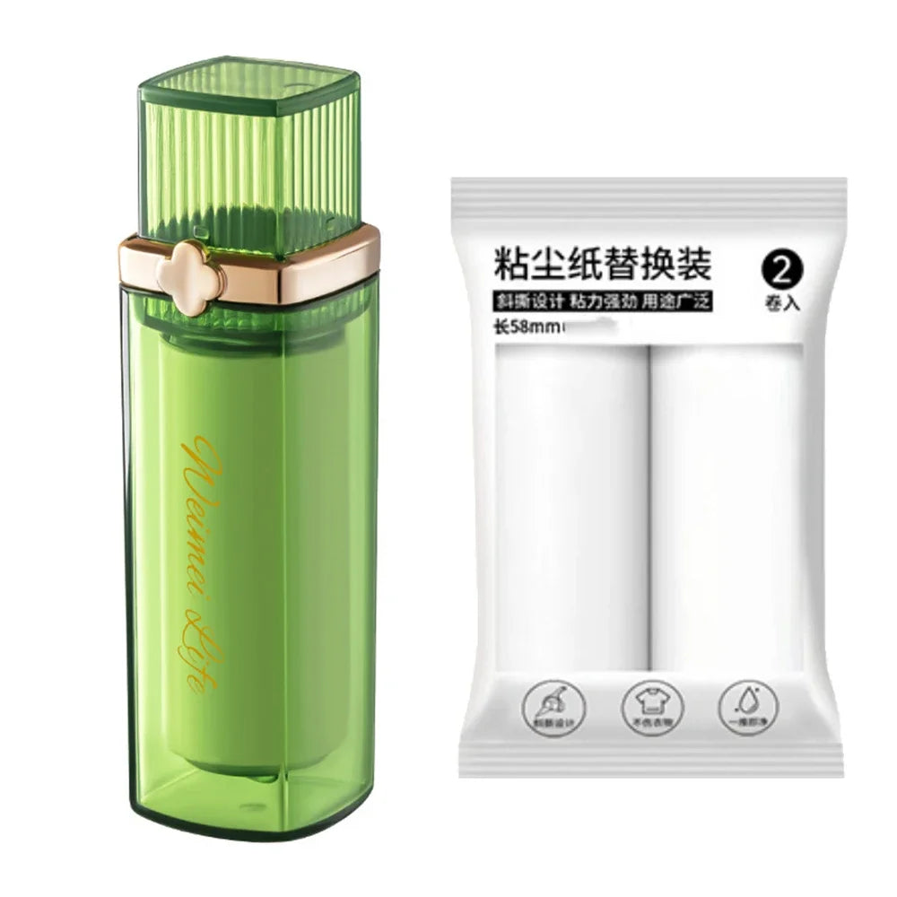 Mini Sticky Roller Tearable Lint Roller Travel Portable Dust Wiper Creative Lipstick Styling Clothes Carpet Cleaning Accessories