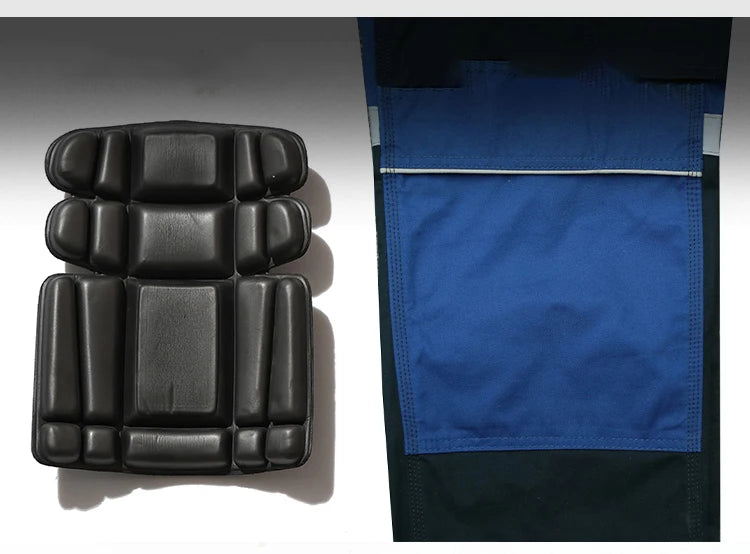 100% Cotton Cargo Pants for Men with Reflective Stripes Working Pants Men Workwear Cargo Trousers Multi Pocket Cargo Pants