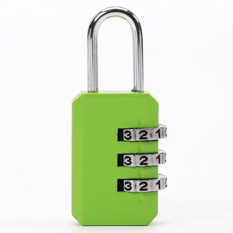 3 Digits Multifunctional Combination Lock Luggage Fitness Cabinet Backpack Travel Anti-theft Aluminum Alloy Combination Padlock