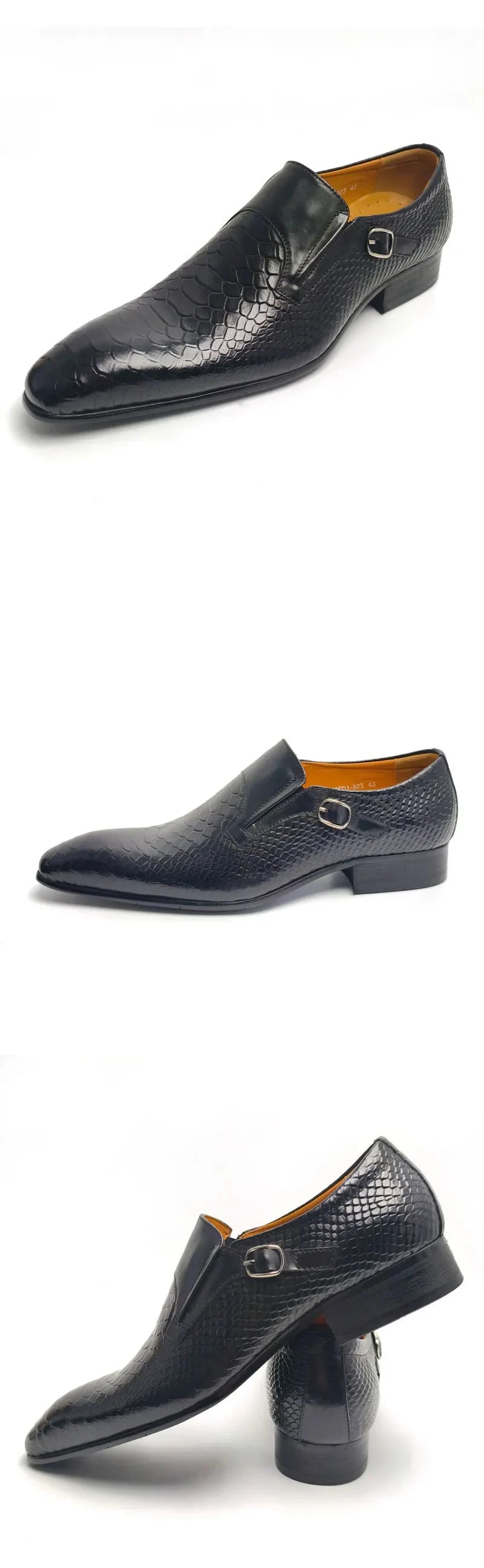 Fashions slip-on loafers buckle leather Shoe daily casual shoes men's Business Formal Office Shoes original designer British