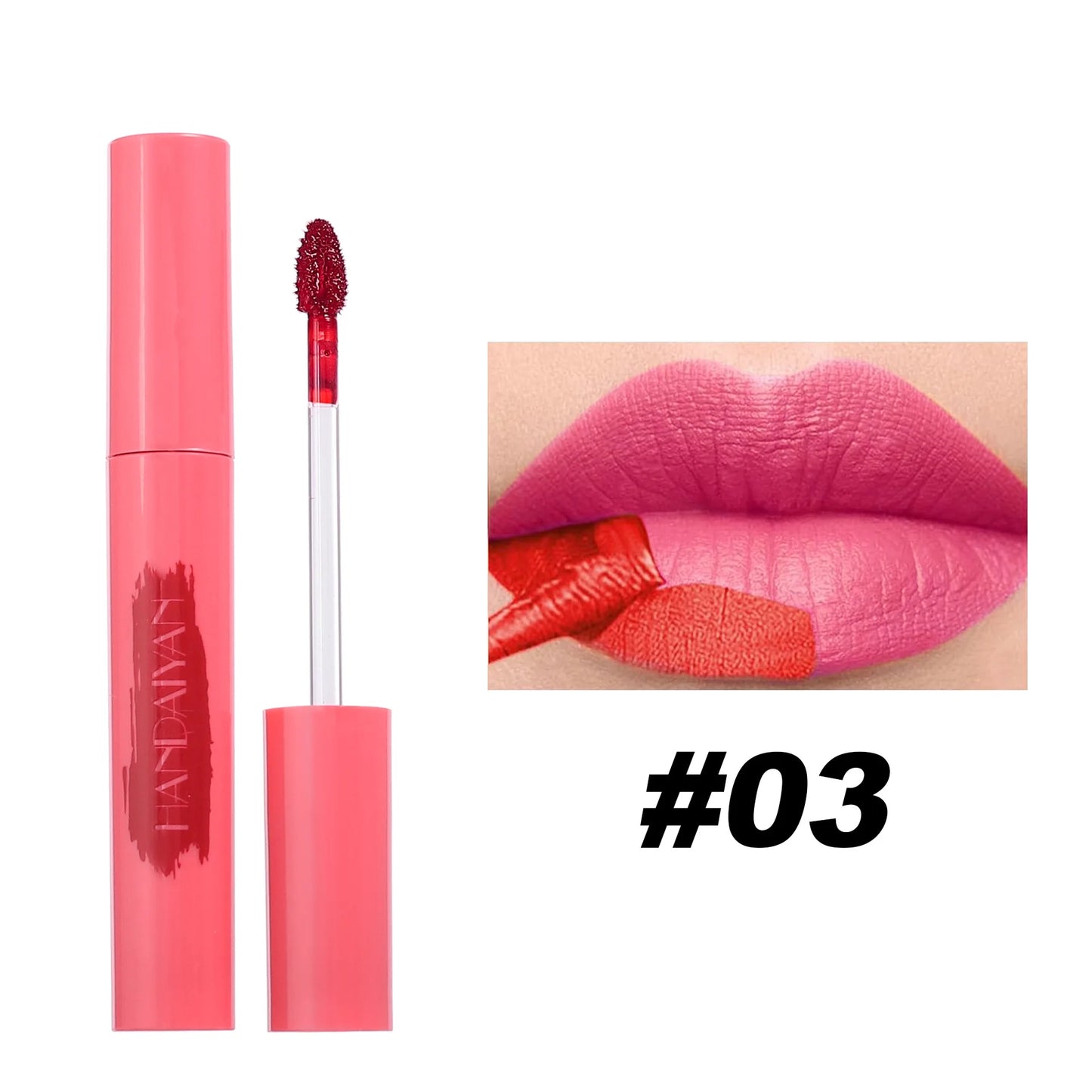 Handaiyan Lip Gloss Longlasting Lip Liner Brown Lipstick Liquid Matte Waterproof Lipgloss Lip Stain Tint Glaze Makeup
