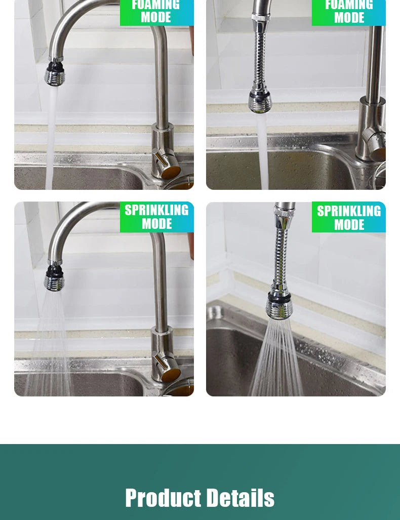 Kitchen Faucet Nozzle Extender Sink Water Tap Nozzle Filter Bubbler Faucet Aerator Attachment Home Bathroom Toilet Accessories