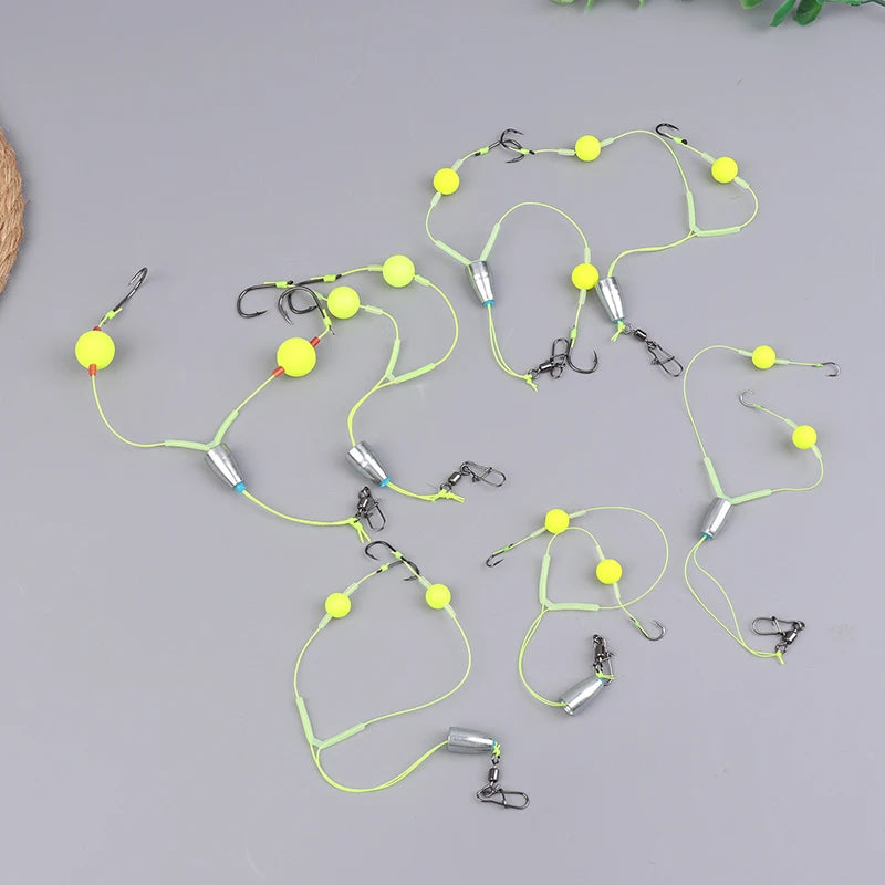 〔Far〕Double Hook Fishing Hair Rigs Hook Reverse Bottom Line Suspension Carp Fishing Hook Ready Made Anti Bottom Carp Rigs