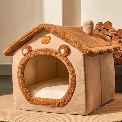 New Foldable Pet House Removable Washable Cat House Puppy Cave Sofa Pet Bed House For Extra Small Dogs And Small And Medium Cats