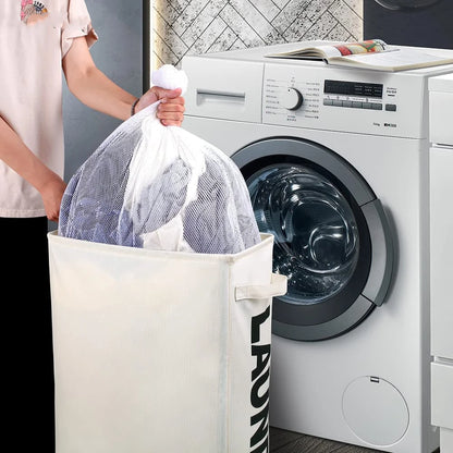 62L Slim Laundry Baskets Organizers Handles Rolling Washing Bin for Bedrooms, Living Room, Bathroom