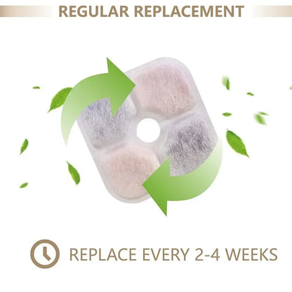 6pcs/12pcs Pet Water Fountain Replacement Filters Cat Water Drinking Fountain Triple Filtration System for PIXI Water Dispenser