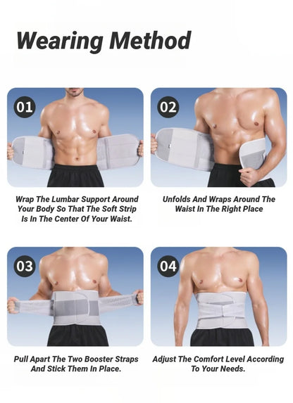 Adjustable Back Braces Waist Belt Men Women Lower Pain Relief Breathable Anti-Skid Spine Lumbar Support Trainer Trimmer Fitness