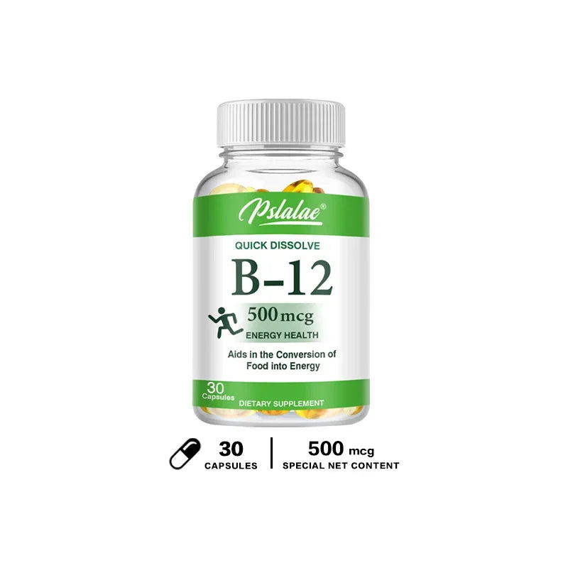 Vitamin B12 Supplement 500 mcg for optimal absorption