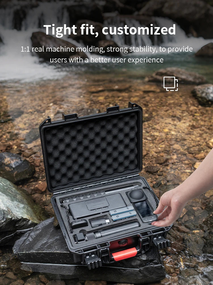 STARTRC Insta360 X5 Camera Accessories 2 Layers Hard Case Carrying Case Waterproof Portable Travel Box for Essentials Bundle