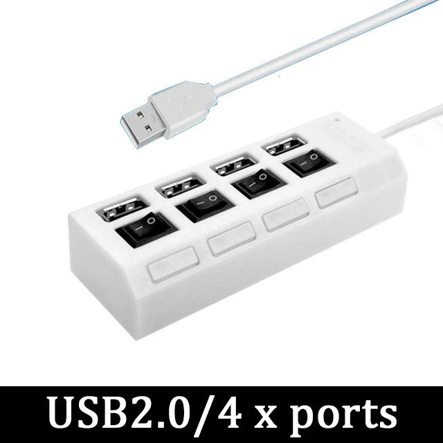 4/7 Port Multi USB Power Adapter USB 3.0 Splitter Hub USB Hub 2.0 USB Multiple Expander Switch Cable Hub Docking Stations