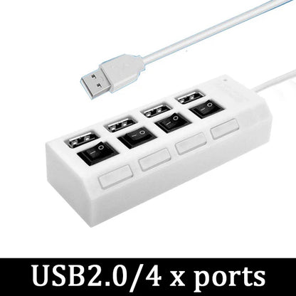 4/7 Port Multi USB Power Adapter USB 3.0 Splitter Hub USB Hub 2.0 USB Multiple Expander Switch Cable Hub Docking Stations