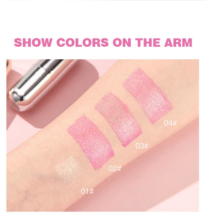 QIBEST Glitter Jelly Lipstick Lip Balm Colors Changing Lipstick Moisturizing Makeup Water Glossy Transparent Lip Stain Cosmetics