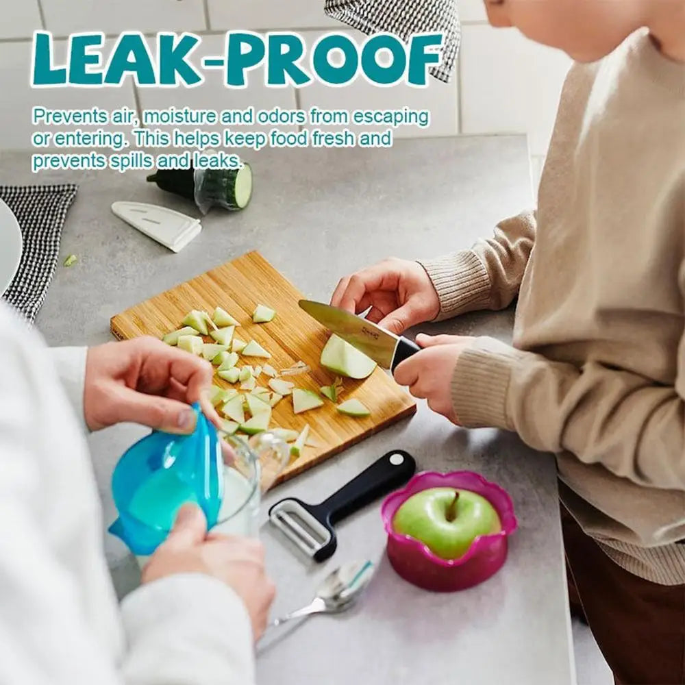 Silicone Stretch Lids Set Reusable Food Petal-Shaped Bowl Covers Round Petal-Shaped Elastic Food Container Fresh-Keeping Cover