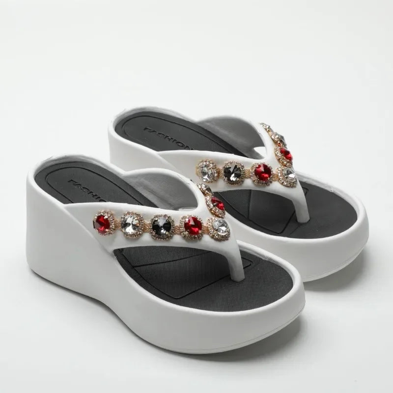 Woman Slippers Flip Flops Slides on Beach Sandals Waterproof Stylish Shoes for Women Top Designs Shoe Clappers Summer Sale