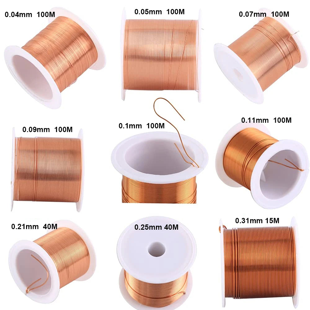 1coils/3 coils copper wire 0.04-0.31mm cable copper wire electromagnetic wire enameled copper winding wire copper paint wire