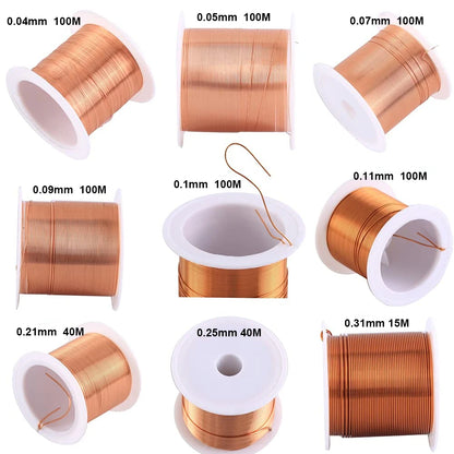 1coils/3 coils copper wire 0.04-0.31mm cable copper wire electromagnetic wire enameled copper winding wire copper paint wire