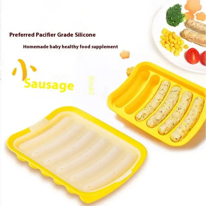 Food Grade Silicone Sausage Mold Baby Food Supplement Tool Home Made Hot Dog Ham Sausage Baking Mold Sausage Mold