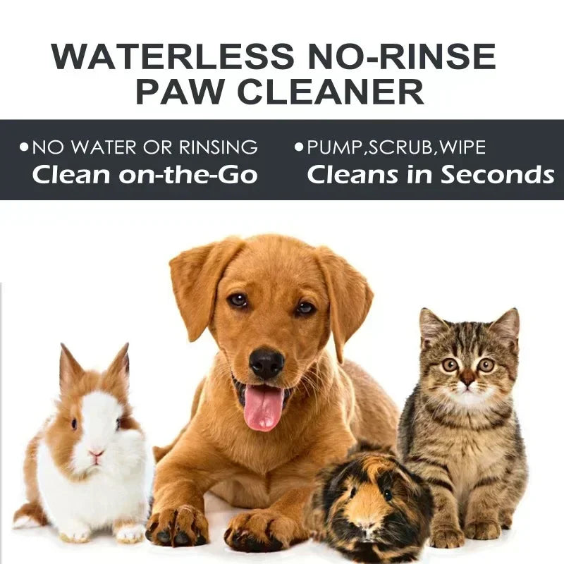 Dog Paw Washing Foam Pet Foot Cleaning Foam Rinse-free Paw Cleaner No Washing Claw Care Supplies For Cat With Silicone Brush