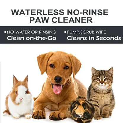 Dog Paw Washing Foam Pet Foot Cleaning Foam Rinse-free Paw Cleaner No Washing Claw Care Supplies For Cat With Silicone Brush
