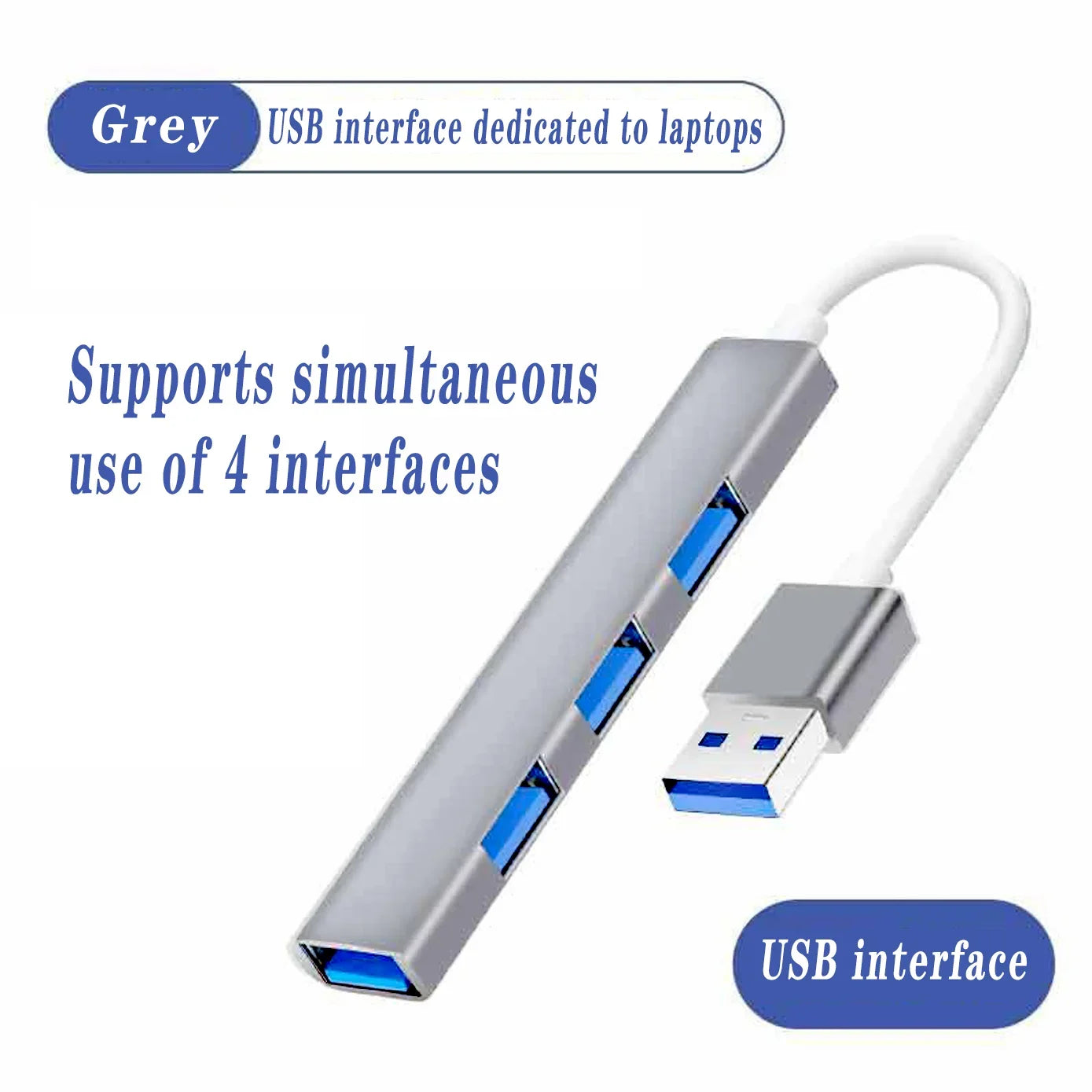 USB 3.0 Power Adapter 4/7 Port Multi USB Splitter Hub 3.0 USB Hub Multiple Expander Switch 30CM Cable Hub Docking Stations