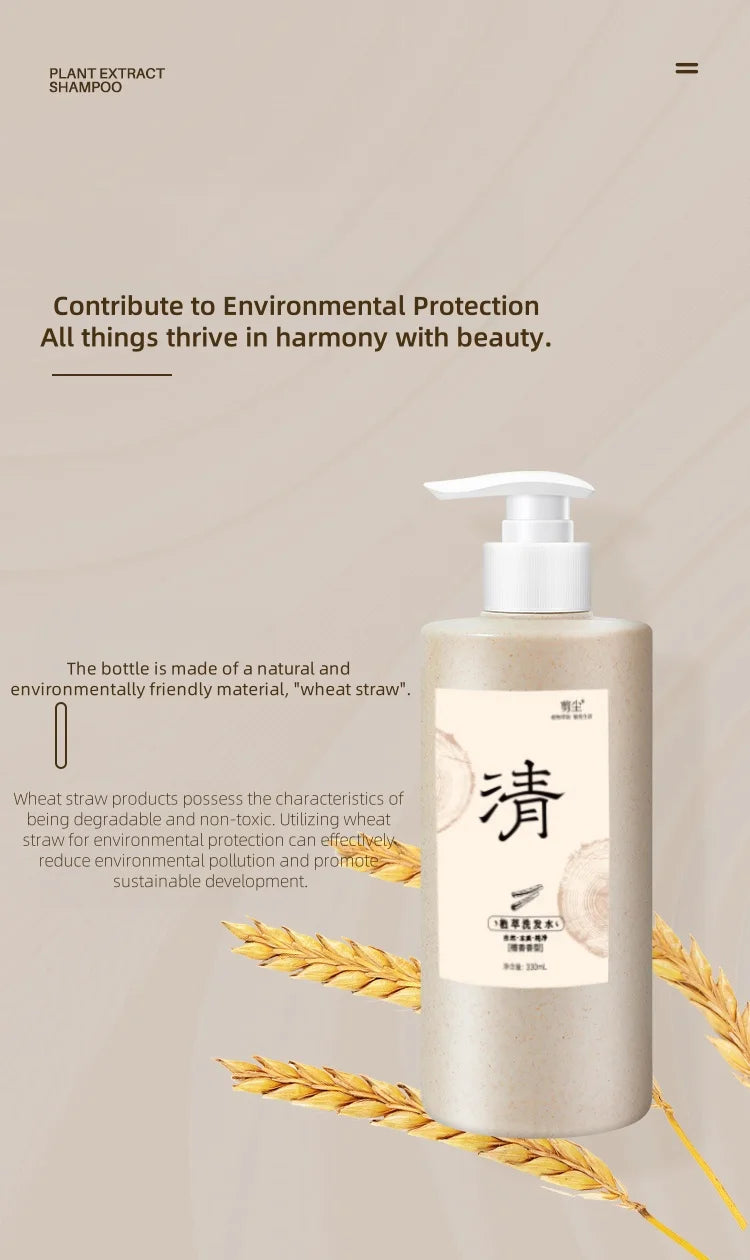 Botanical Shampoo 11 plant extracts nourish hair Elegant Sandalwood Vegan Zen Soft Silky Amino Acids Soft Mild Non-irritating