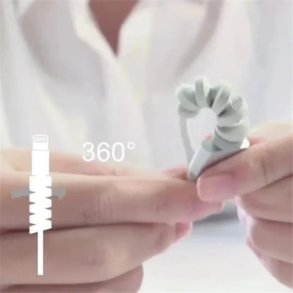 Cable Winder Organizer Data Line Protector Spiral Winder Wire Management Cord Organizers for Earphone Phone Charge Lines Winder