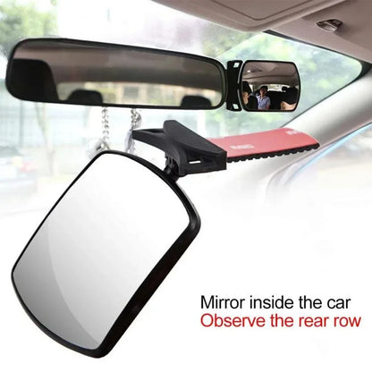 Car rearview mirror, children's observation mirror, indoor auxiliary mirror, 360 degree rotation, car mounted rearview mirror