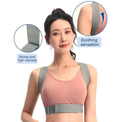 Posture Corrector Easy Wearing Concealed Back Brace with Adjustable Belt, Breathable Back Straightener for Improving Hunchback