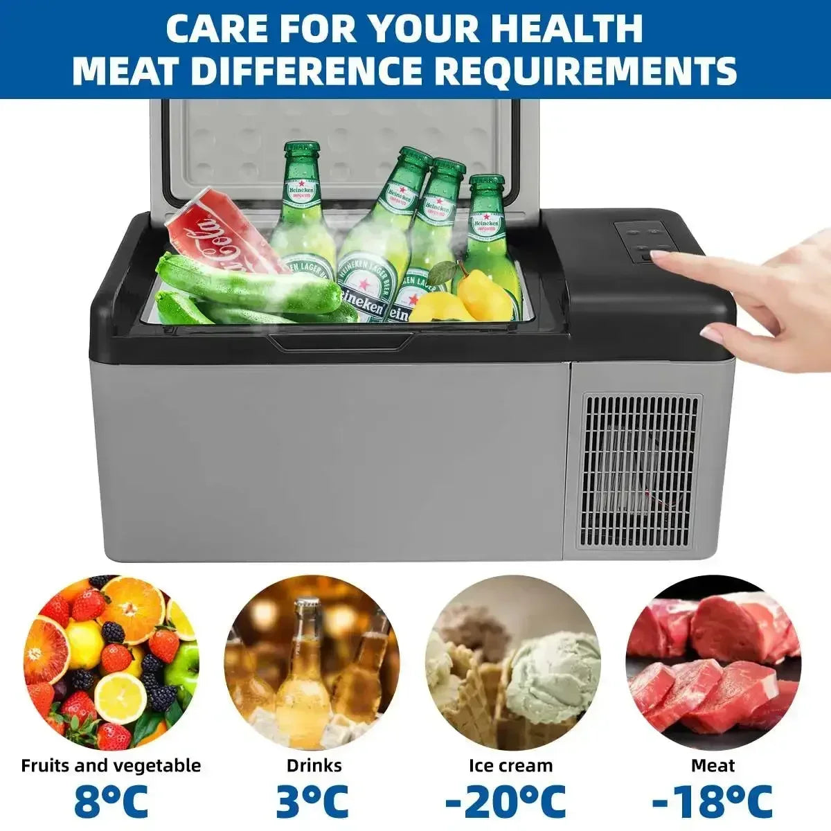 15L Refrigerator Cooler For Summer Portable Freezer Car Fridge Compressor 12V 70W For Home Travel Camping 220V Body Kit