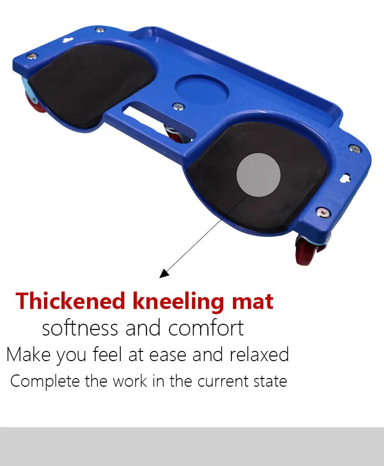 Rolling Knee Protection Pad with Wheels Built in Foam Padded Per for Car Repairman, Fitter, Repairman, Protective Gear Pulley
