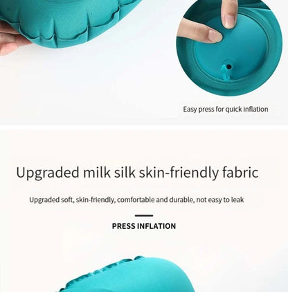 Press Inflatable Pillow Portable Outdoor Travel Pillow Waist Pillow Neck Protector Inflatable U Shaped Pillow