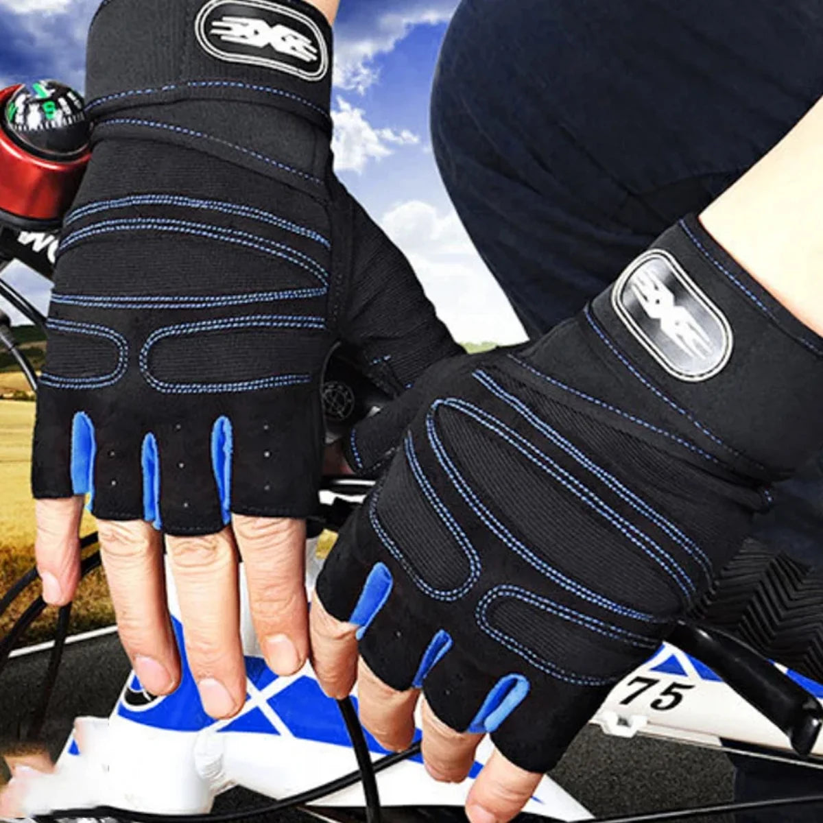 Men's Fitness Gloves Women's Fitness Weightlifting Wristband Gloves Fitness Training Sports Exercise Mountaineering Gloves