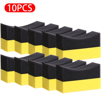 5/10pcs Auto Cleaning Sponge Brush Set for Car Wheel Tire Wash Wipe Water Suction Sponge Pad Wax Polishing Tyre Brushes Tools